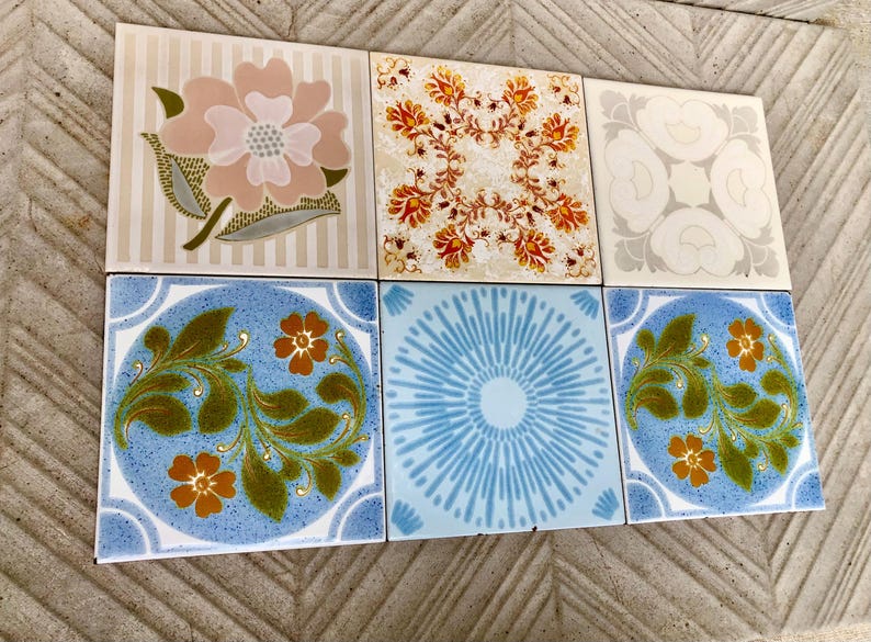 6 original retro tiles from Spain, photo 3 of 10