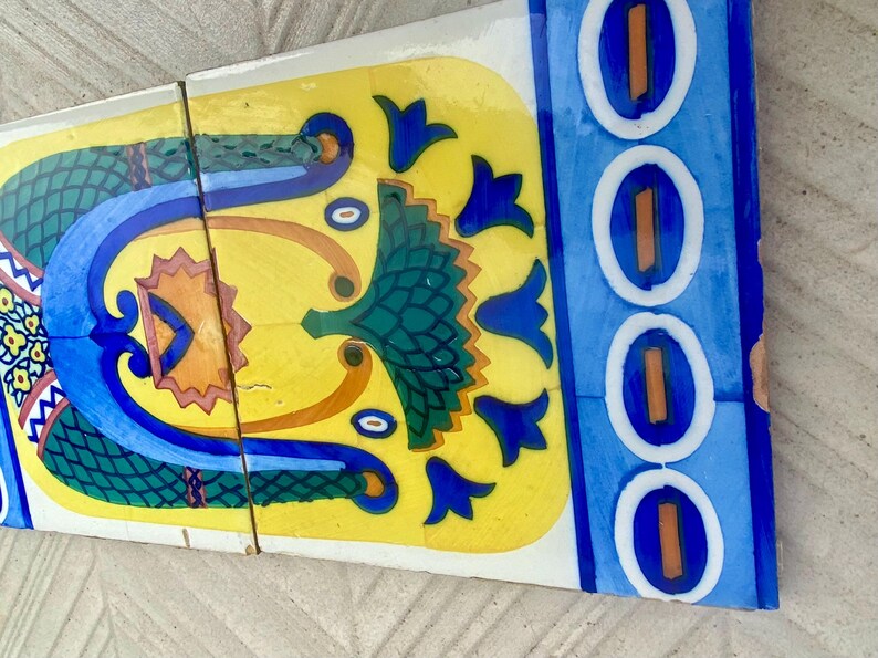 Original Art Nouveau tiles – Vintage hand painted Spanish tiles from the 10s - 20s, photo 6 of 9