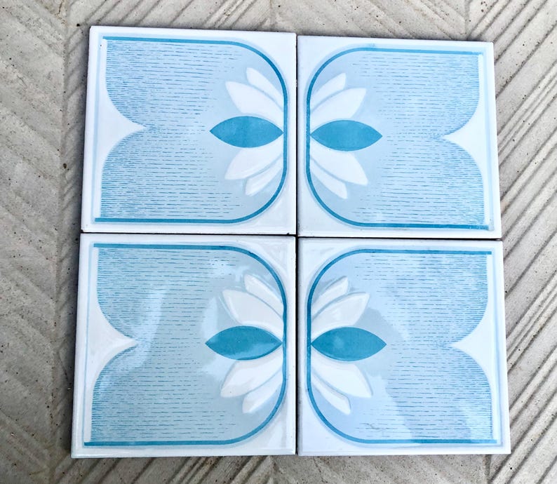 Vintage 70s tiles from Spain — set of 4, photo 6 of 10