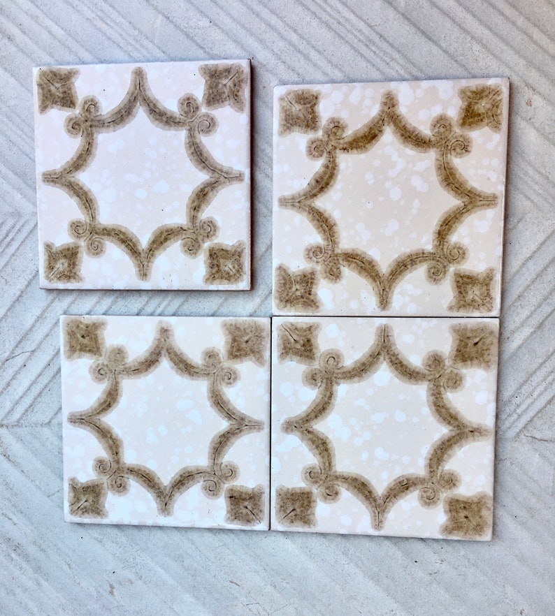 4 Mid century Fat Lava tiles from Spain, photo 1 of 10