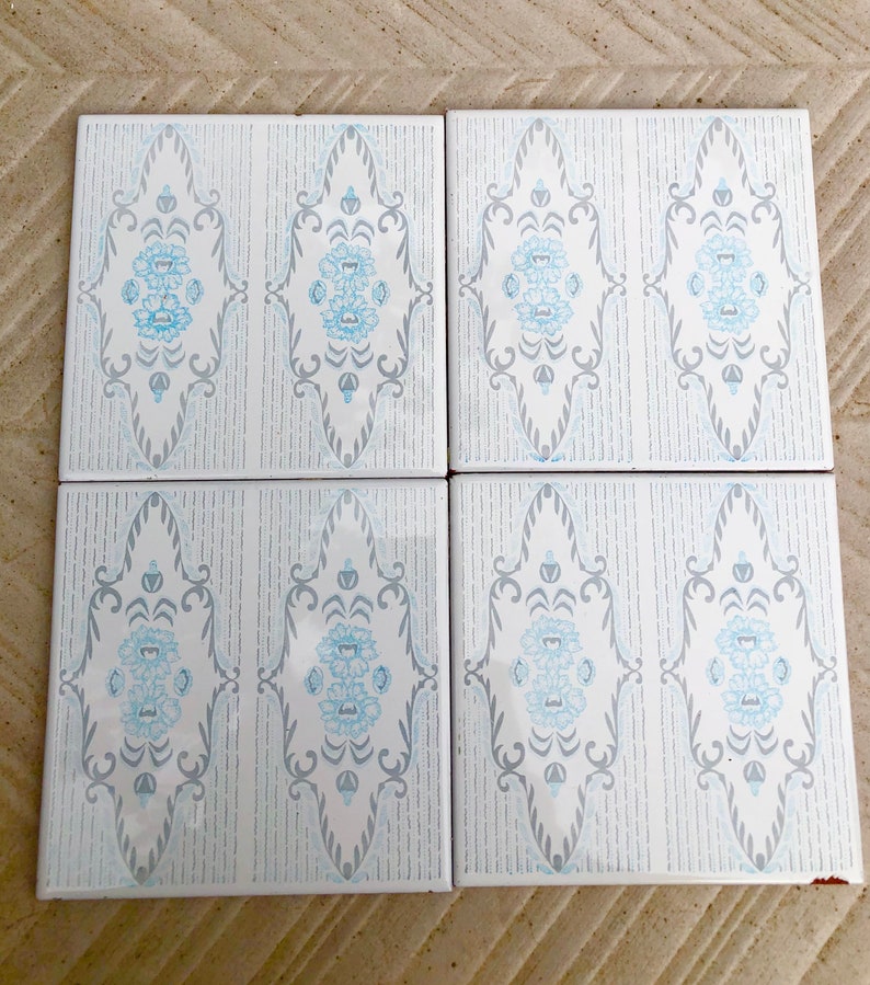 4 Spanish 70s blue and white tiles, photo 5 of 7
