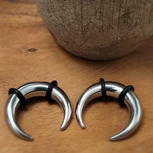 Pair Steel Pinchers Ear Plugs Tunnels Tapers Horseshoes Gauges Septum 0g 1g 2g 4g 6g 8g 10g 12g 14g stretching 14 12 10 8 6 4 2 0 kit set