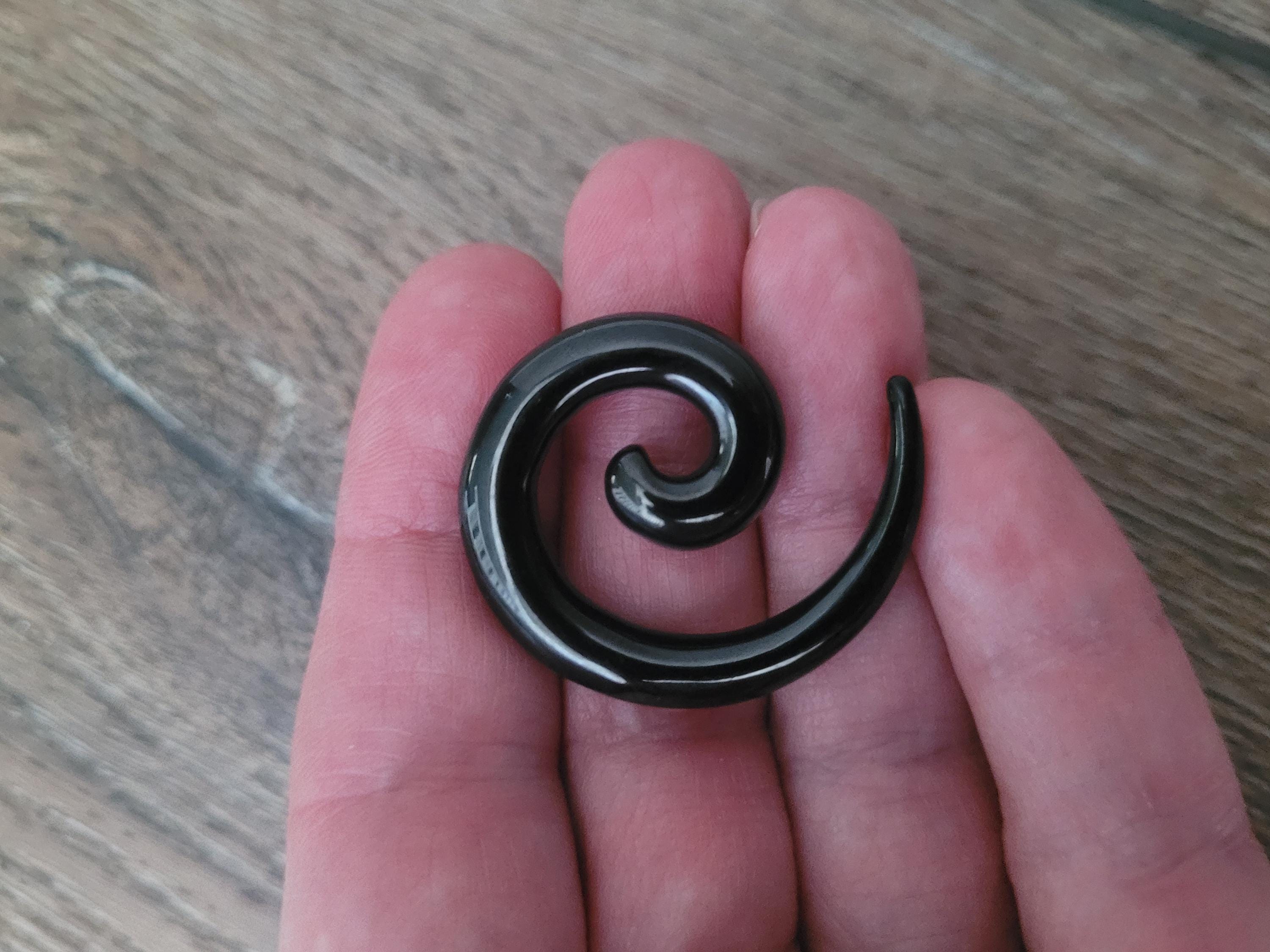 Aazon.co: ZS 1 Pair Spiral Twist Earrings Body Piercing Jewelry, Stainless Steel Dangle Taper