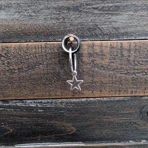 Pair Steel Tapers and Tunnels Ear Stretching Kit Gauges Gauging Plugs 1g 9mm 7/16 1/2 9/16 5/8 in between 2g 0g 00g half size star charm image 7
