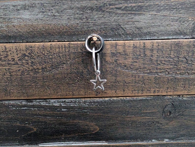Pair Steel Tapers and Tunnels Ear Stretching Kit Gauges Gauging Plugs 1g 9mm 7/16 1/2 9/16 5/8 in between 2g 0g 00g half size star charm image 7