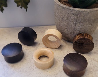 3 Pairs of Organic Wood Hand Carved Ear Plugs Tunnels Gauges 6g 4g 2g 0g 00g 1/2 9/16 5/8 3/4 7/8 25mm 30mm 32.5mm brown black men gift