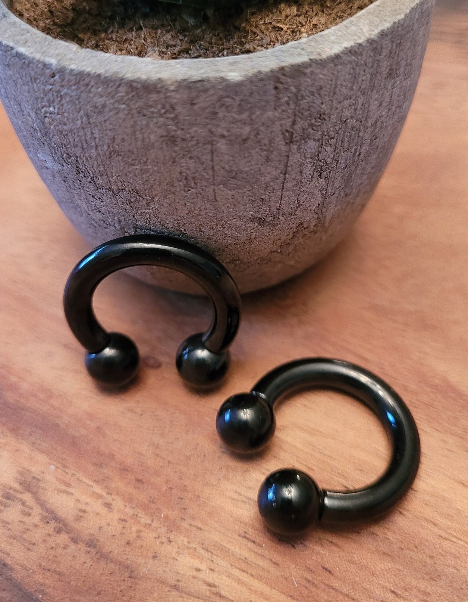 2g-14g Big Gauges Silver Cone Spike Horeshoe Septum Pincher
