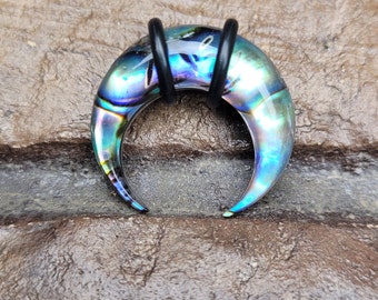 Abalone Shell Pincher Horseshoe Septum Tapers Gauges 00g 0g 2g 4g 6g 8g