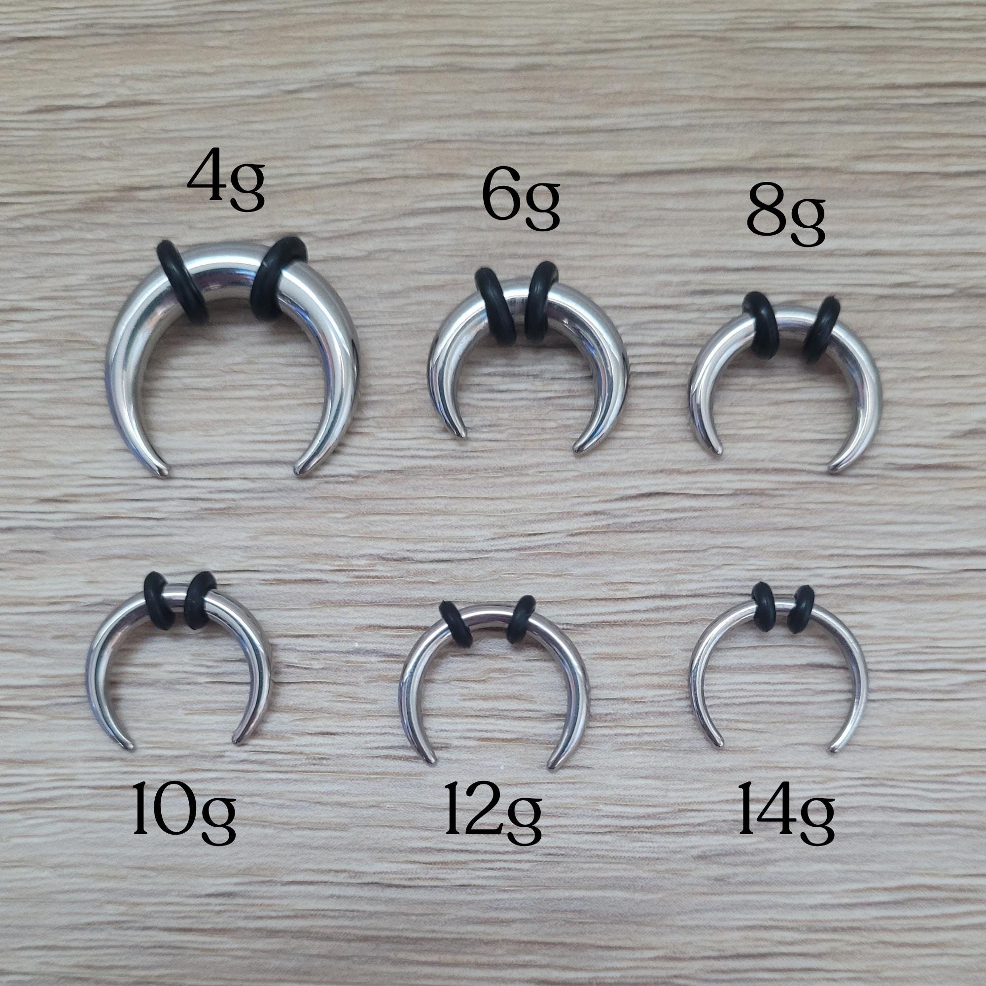 4 Pack Septum Rings Horseshoe Spike Cone Ball Barbell 2g 4g 6g 8g 10g ...