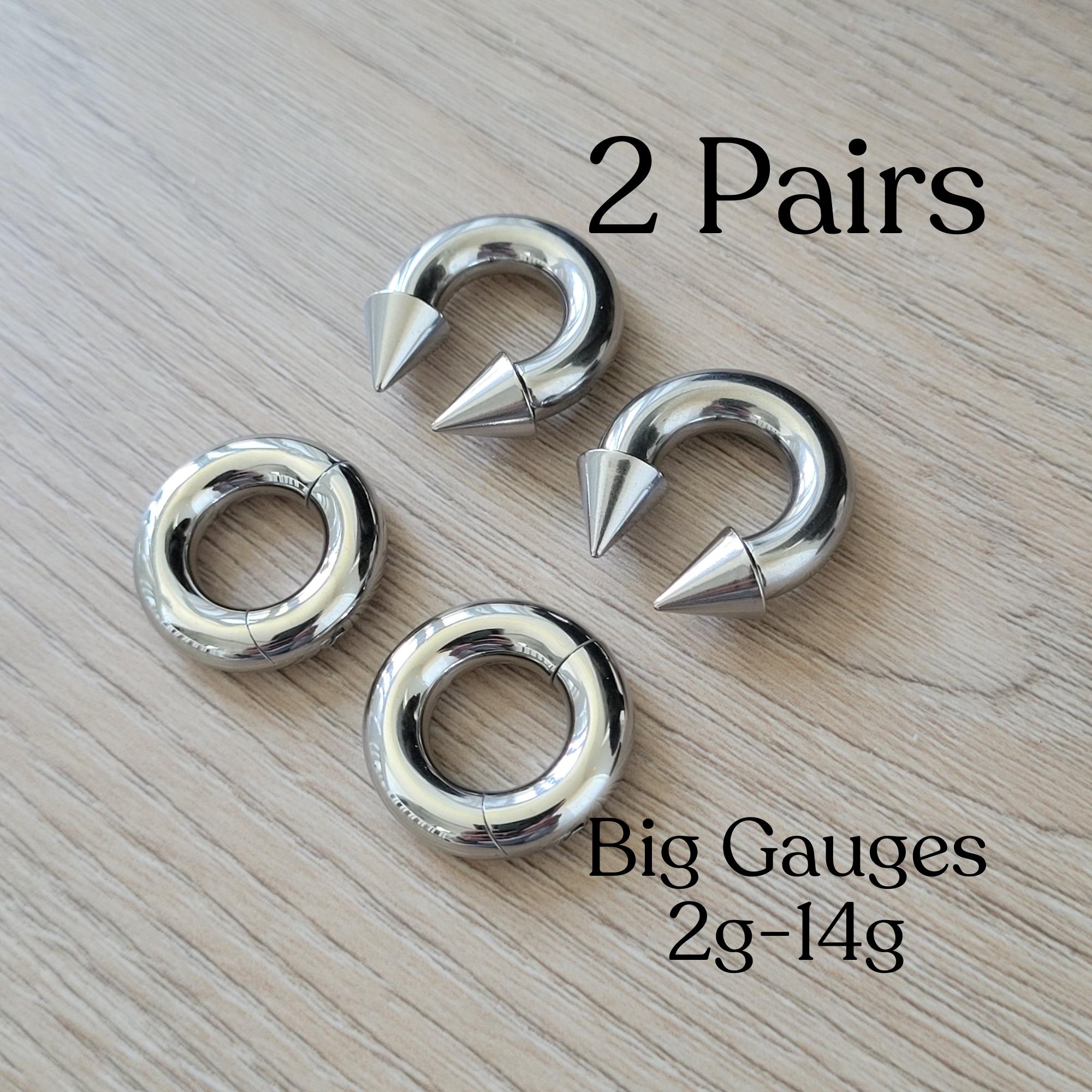 S For Women 6-Piece Large Septum Ring Set 316L Surgical Steel - Main Image