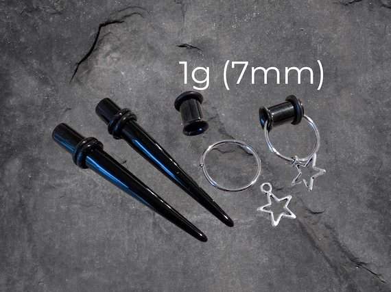 thumbnail image 2 of Zaya Body Jewelry 1/2" (12mm) Steel Taper And Plug Kit – Black, Surgical Steel 2 of 6