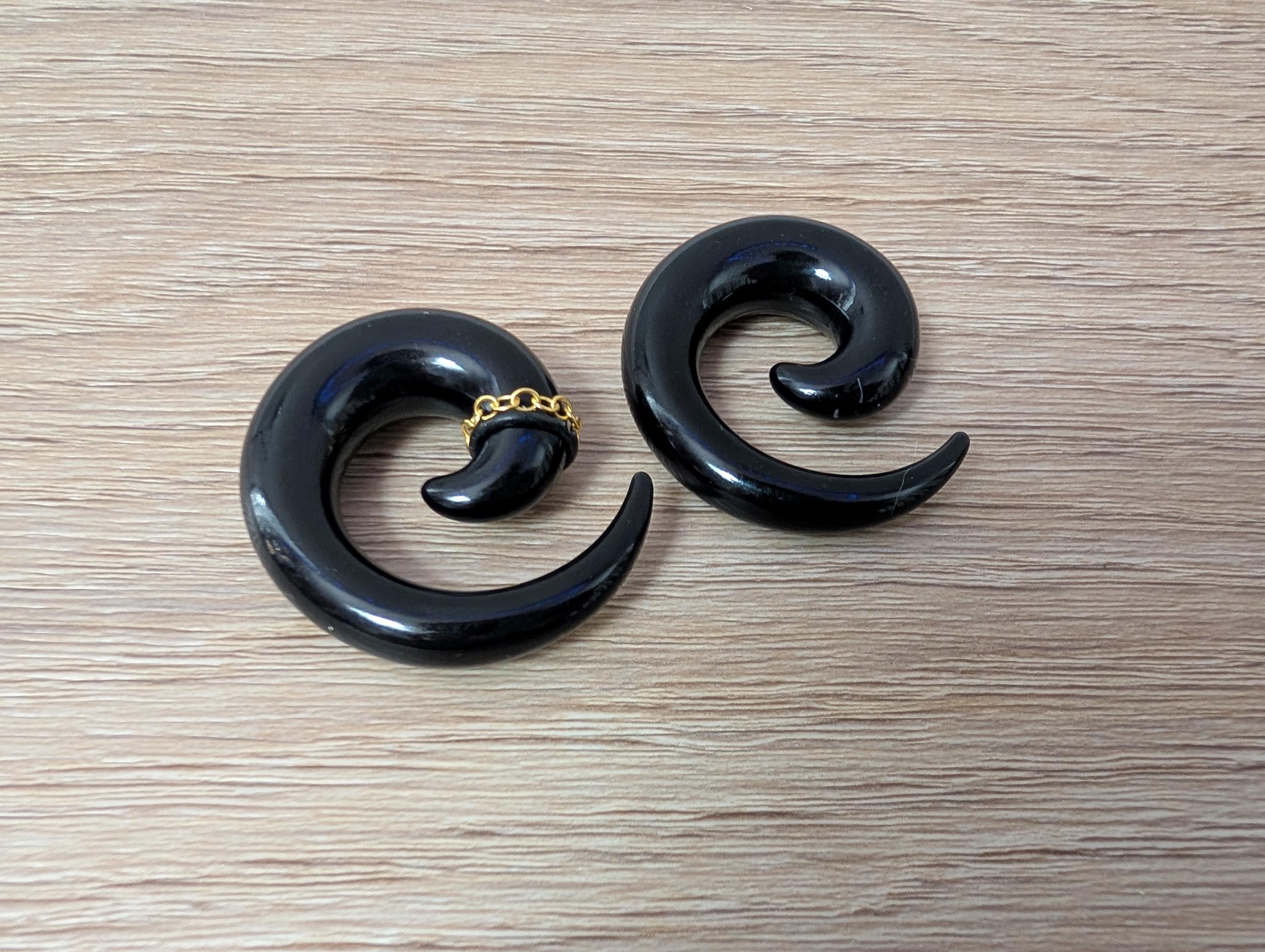 925 Sterling Silber Ohrstecker Glitzer Hufeisen In Schwarz-624bk