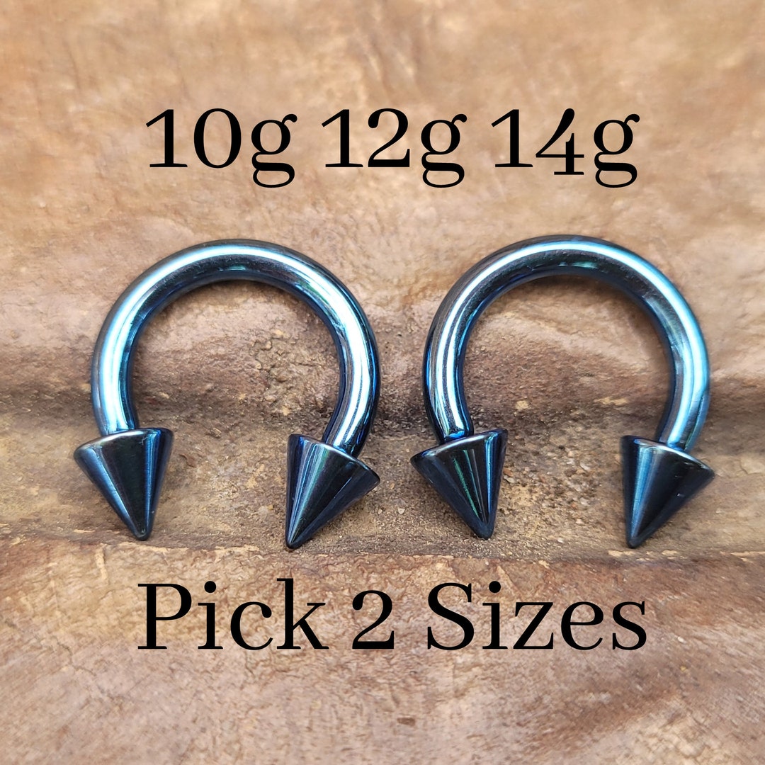 4g Septum Jewelry Black Septum Pincher Ring Stretching Ear Plugs