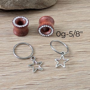 Pair Wood Gauges Plugs Gem Tunnels Organic Ear Hand Carved Saddle 0g 00g 1/2 5/8 8mm 10mm women gauge earrings bling wedding men gift 16mm