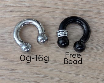 10 Bilancieri A Ferro Di Cavallo In Titanio Anodizzato 16ga – Punta Circolare 8mm – Multicolore – Luxe Modz - Foto 2