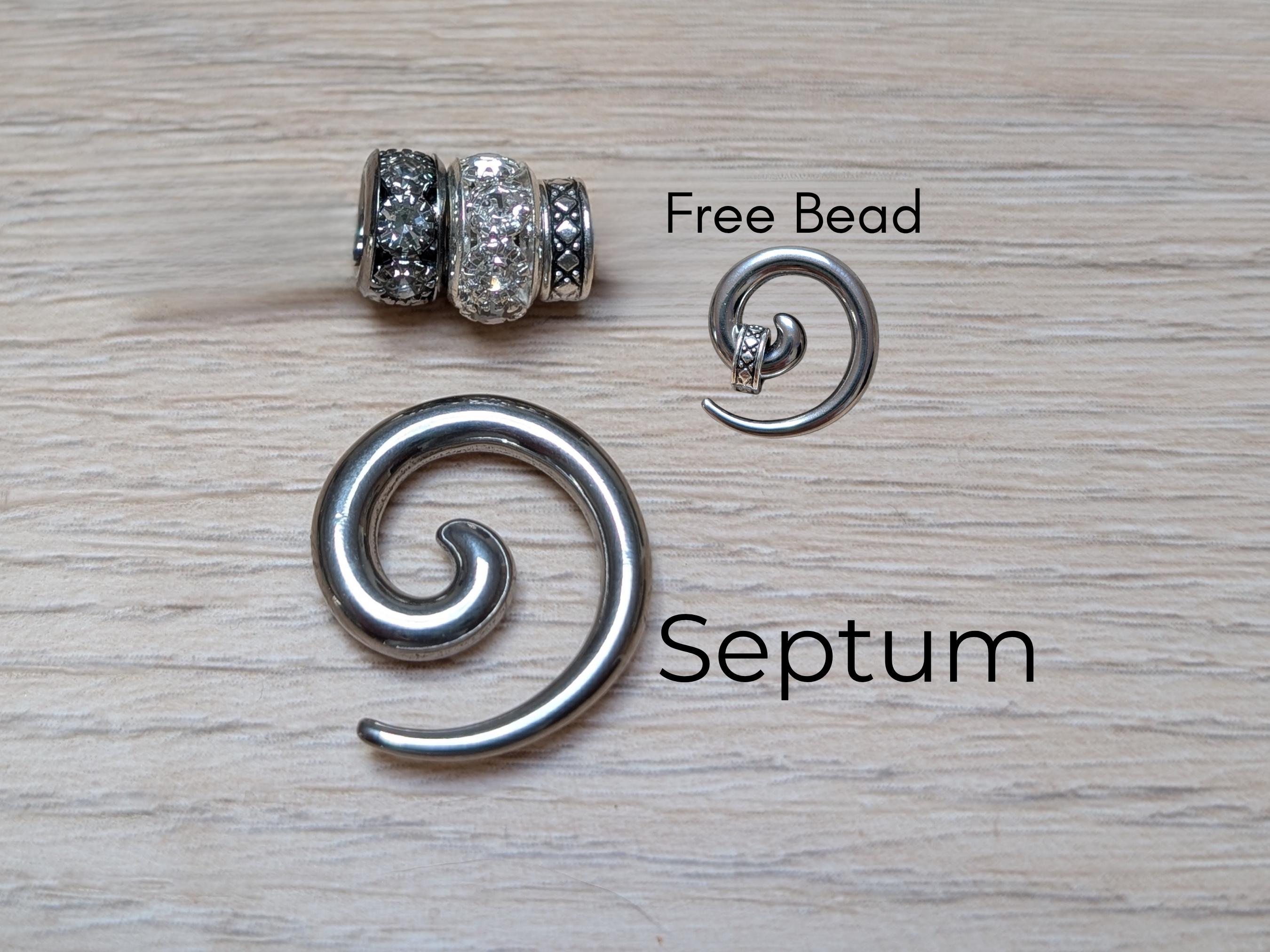 Gold Nose Ring 16G Flower Daith Hoop & Septum Ring - Surgical Steel Hinged Clicker Jewelry Conch Piercing Jewelry