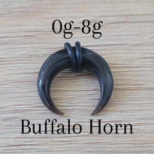 Buffalo Horn Septum Pincher Ring Stretching Gauging Taper Horseshoe Gauge 0g 2g 4g 6g 8g black stretched jewelry organic jewelry piercing