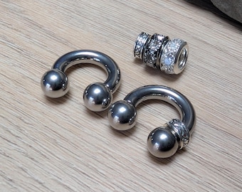 Longita Lot de 6 piercing de septum 16G piercing nez acier
