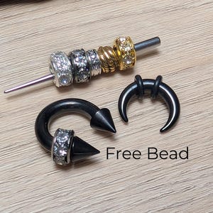 1 Pz. Orecchino E Setto Ad Anello Segmento Chirurgico 6G 316L