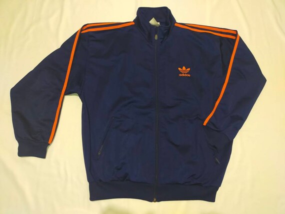 Vintage 90s Adidas Track Jacket Blue Orange D5 F174 - Etsy