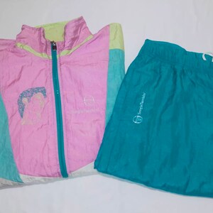 Vintage 80s Sergio Tacchini Tracksuit Size M 48 Made in Italy