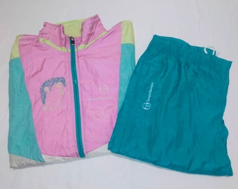 Vintage 80s Sergio Tacchini Tracksuit Size M 48 Made in Italy
