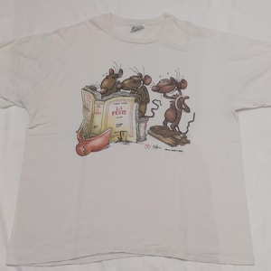 Vintage 90s La Peste T-shirt Ptiluc Faces De Rat Hanes Large Made in USA Single Stitch