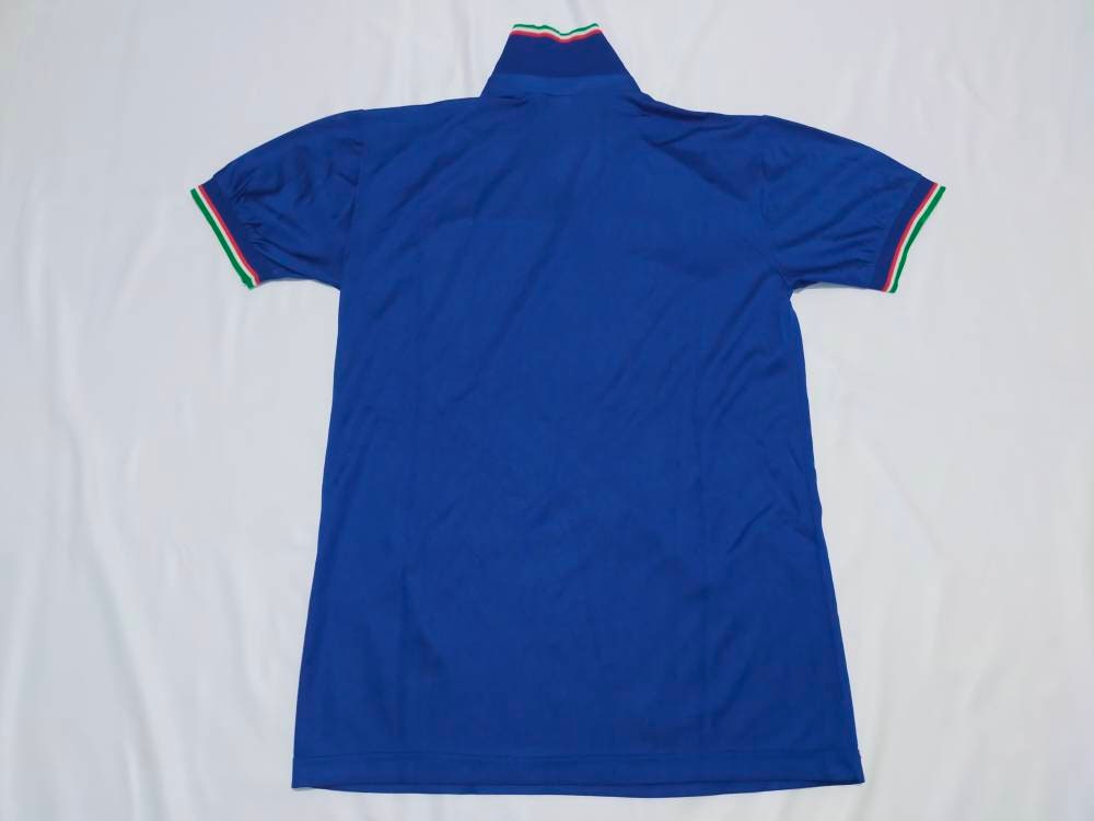 Maillot De Foot Vintage Italie 80's – Bianchini Impianti Elettrici – Taille L/XL Rayures