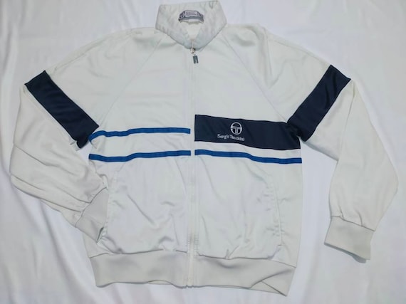 Vintage 80s Sergio Tacchini Track Jacket Made in Italy Size 50