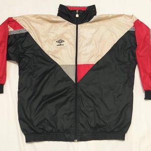 Vintage 90s Umbro England Colourway Track Jacket Black XL
