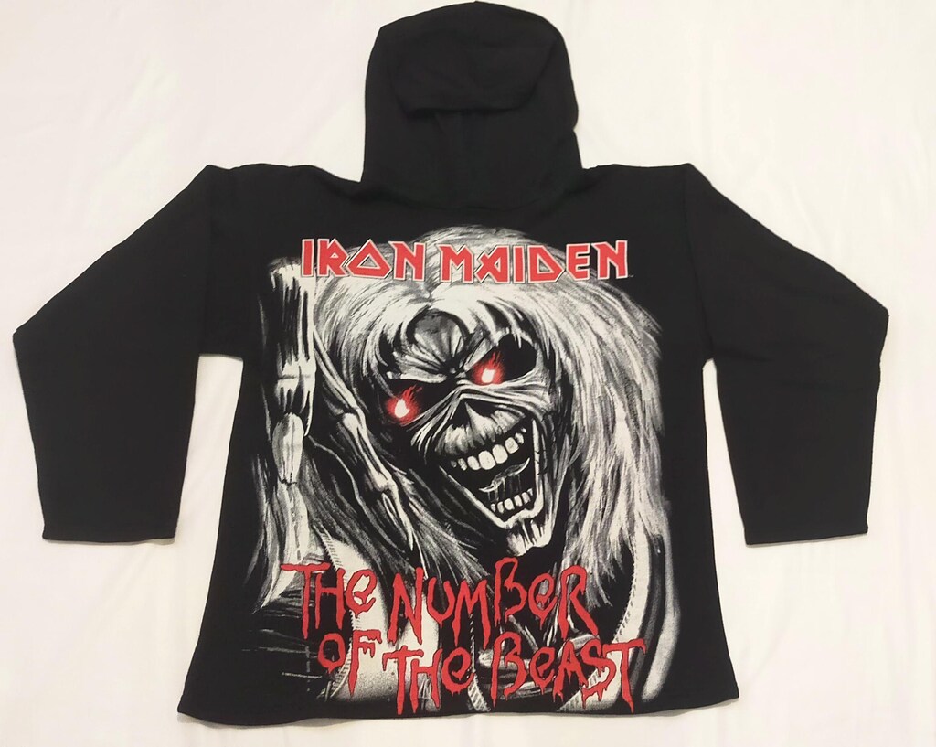 Iron Maiden The Book Of Souls Eddie - Felpa Con Cappuccio Uomo, Nero, Taglia XL, Merchandise Ufficiale EMP