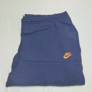 Vintage 90s Nike Track Pants Purple Orange Medium