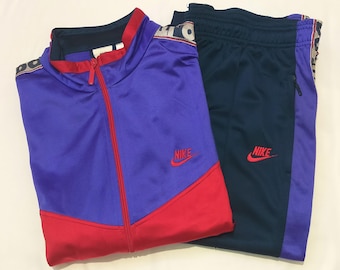 Vintage 90s Nike Just Do It Tracksuit XL Purple Dark Green Red