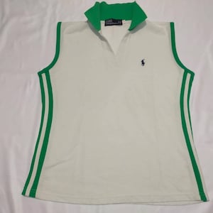 Vintage 80s Ralph Lauren Polo Shirt Sleeveless Made in USA