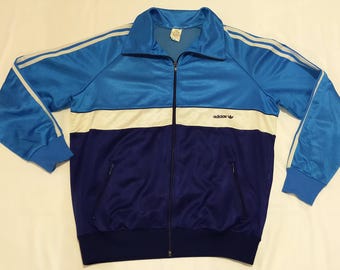 Adidas Vintage 80s Made in West Germany Sweater Half Zip Jacket