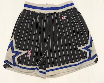 Vintage 90s Orlando Magic Shorts NBA XL Black Champion Penny Hardway Polyester
