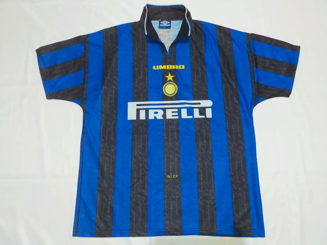 Vintage Inter Milan FC 1996-97 Home Tshirt Official Umbro XL Shirt