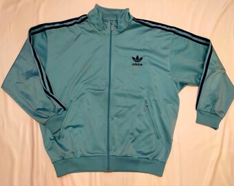 Vintage 90s Adidas Track Jacket D6 F180 Light Blue