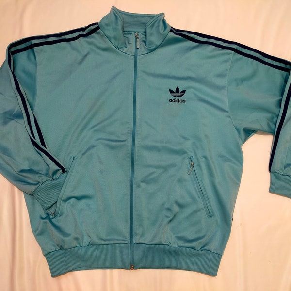 Vintage 90s Adidas Track Jacket D6 F180 Light Blue