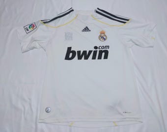 ヴィンテージ Y2K アディダス レアルマドリード ホーム スモール ポリエステル サッカー ロナウド カカ