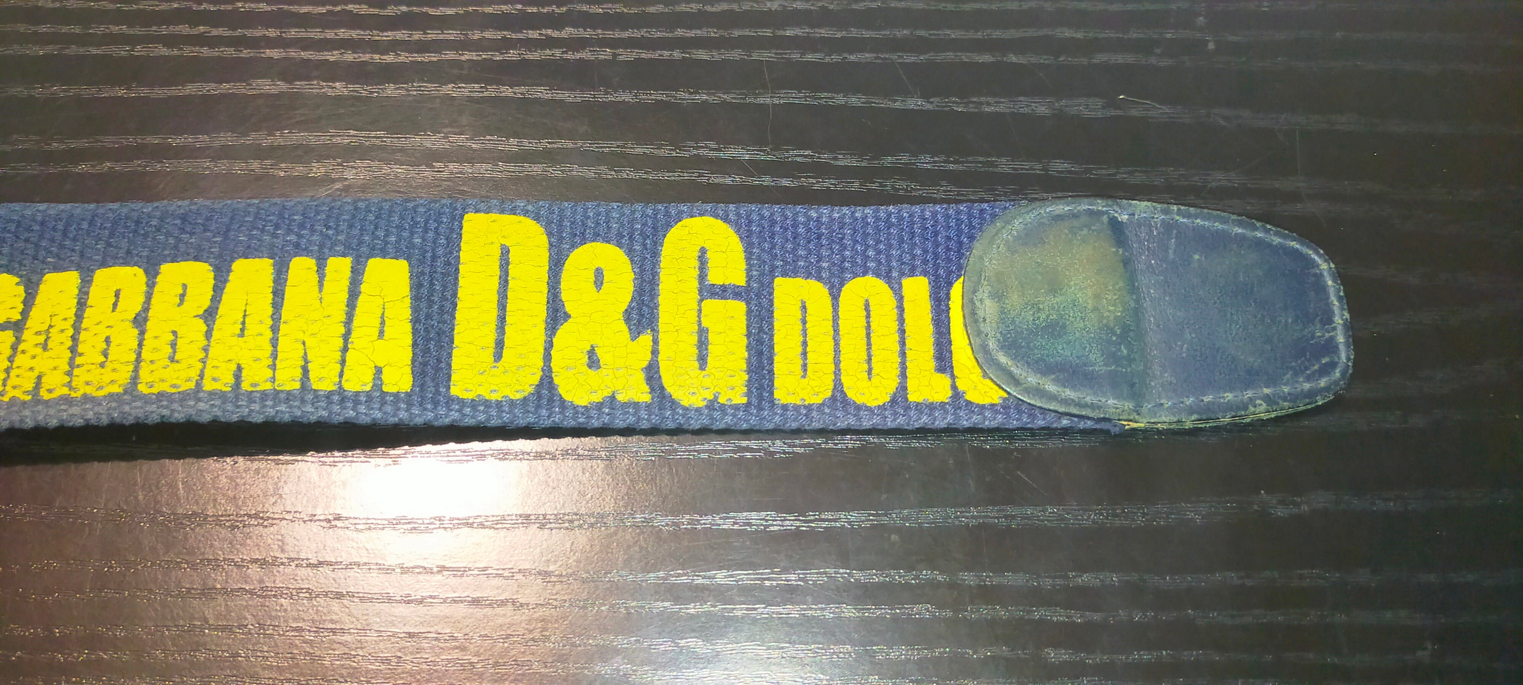 Dolce & Gabbana Blue Cotton Canvas DG Logo Metal Buckle Belt