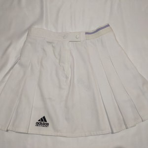 Vintage 90er Adidas Rock Shorts Tennis Weiß Frau Mädchen Groß