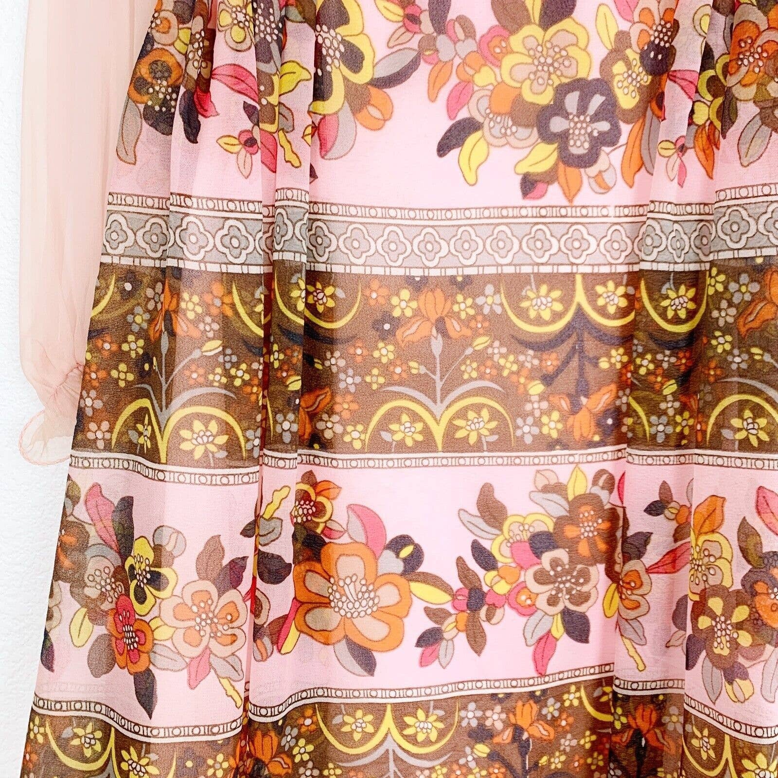 Vintage 1960s Pink Mini Ruffle Dress