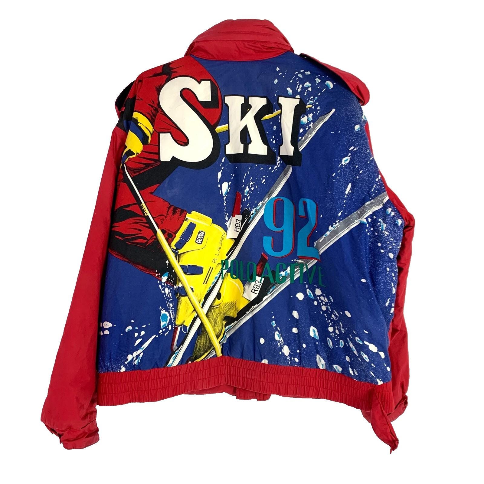 Vintage Polo Ralph Lauren Ski 92 1992 '92 Full Zip Jacket Coat