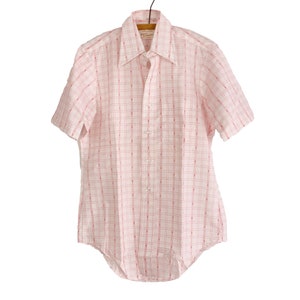 Vintage Arrow Kent Short Sleeve Sanforized Button Down Dacron Burma Shirt 14.5