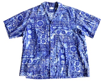 Vintage Hoku Made in Hawaii Short Sleeve Button Up Shirt Size Mens 5XL