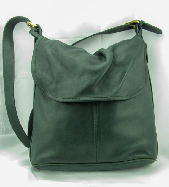 1990's Vintage Coach Whitney Bottle Green bucket s