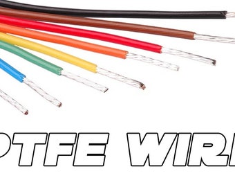 PTFE-aansluitdraad (24 AWG): vertinde gevlochten kern, 1 meter lang