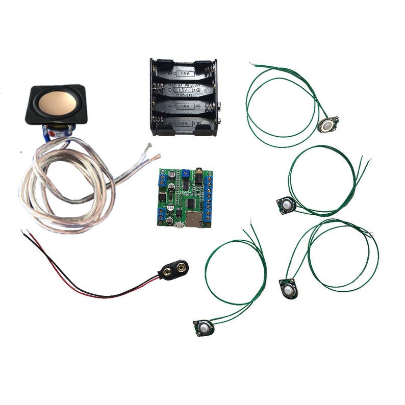 Speaker and Battery Box for Cosplay and Halloween 4 Buttons MP3 player with Buttons
