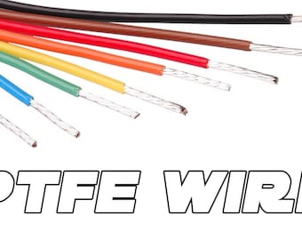 PTFE-aansluitdraad (30 AWG): vertinde gevlochten kern, 1 meter lang
